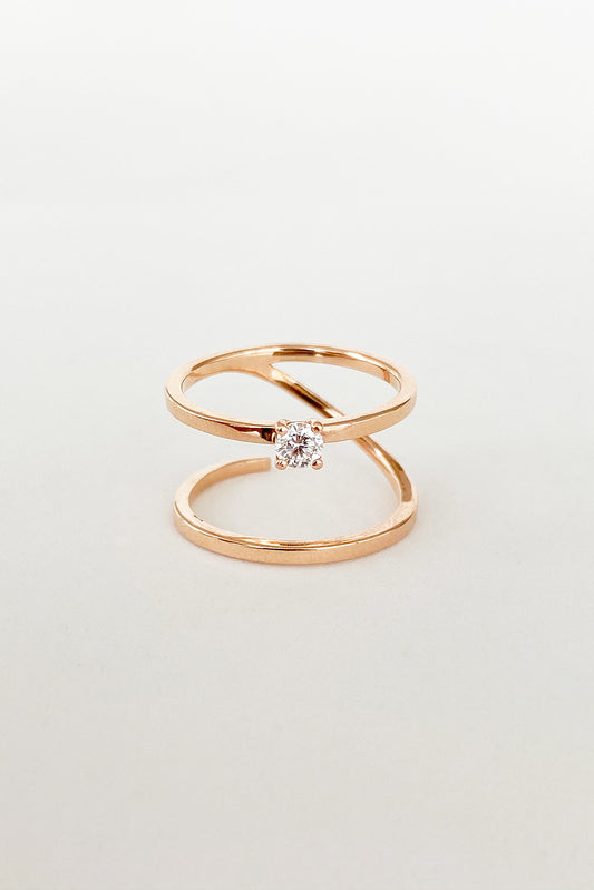 Anillo Big double Spring de oro