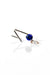 Pendiente Blue Sapphire Z de oro