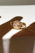 Sugar Signet Gold Ring in 18k gold with diamonds, handcrafted by Sansoeurs.
