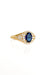 Signet Sapphire gold ring
