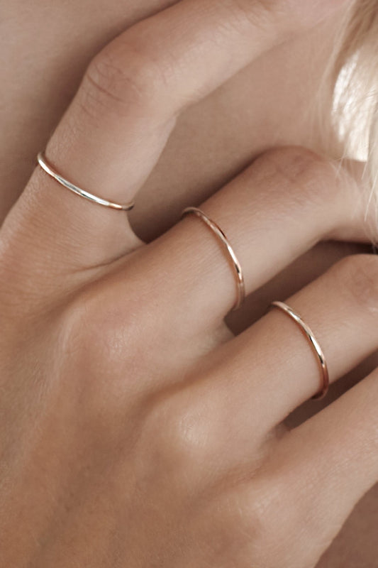 Anillo Rainbow 1 mm en oro