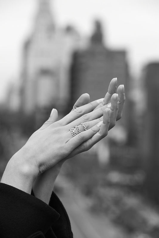 Anillo Detachable Brick diamonds de oro