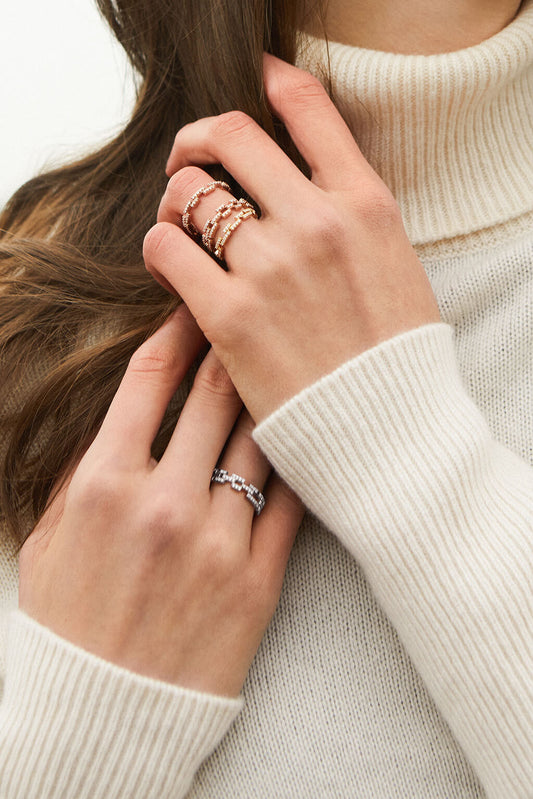 Third Brick diamonds gold ring