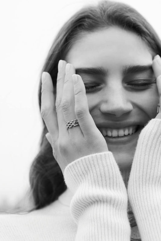 Bague Middle Brick diamonds en or