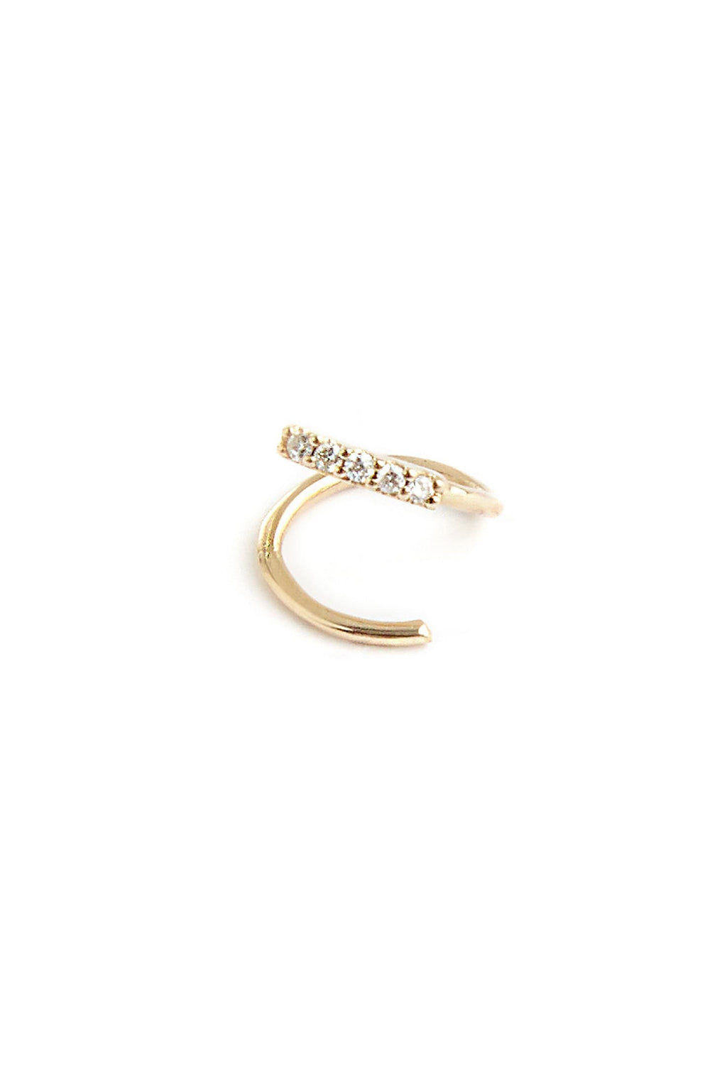 Boucle d'oreille Diamond Snake en or