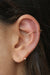 1'7 mm diamond Z gold earring